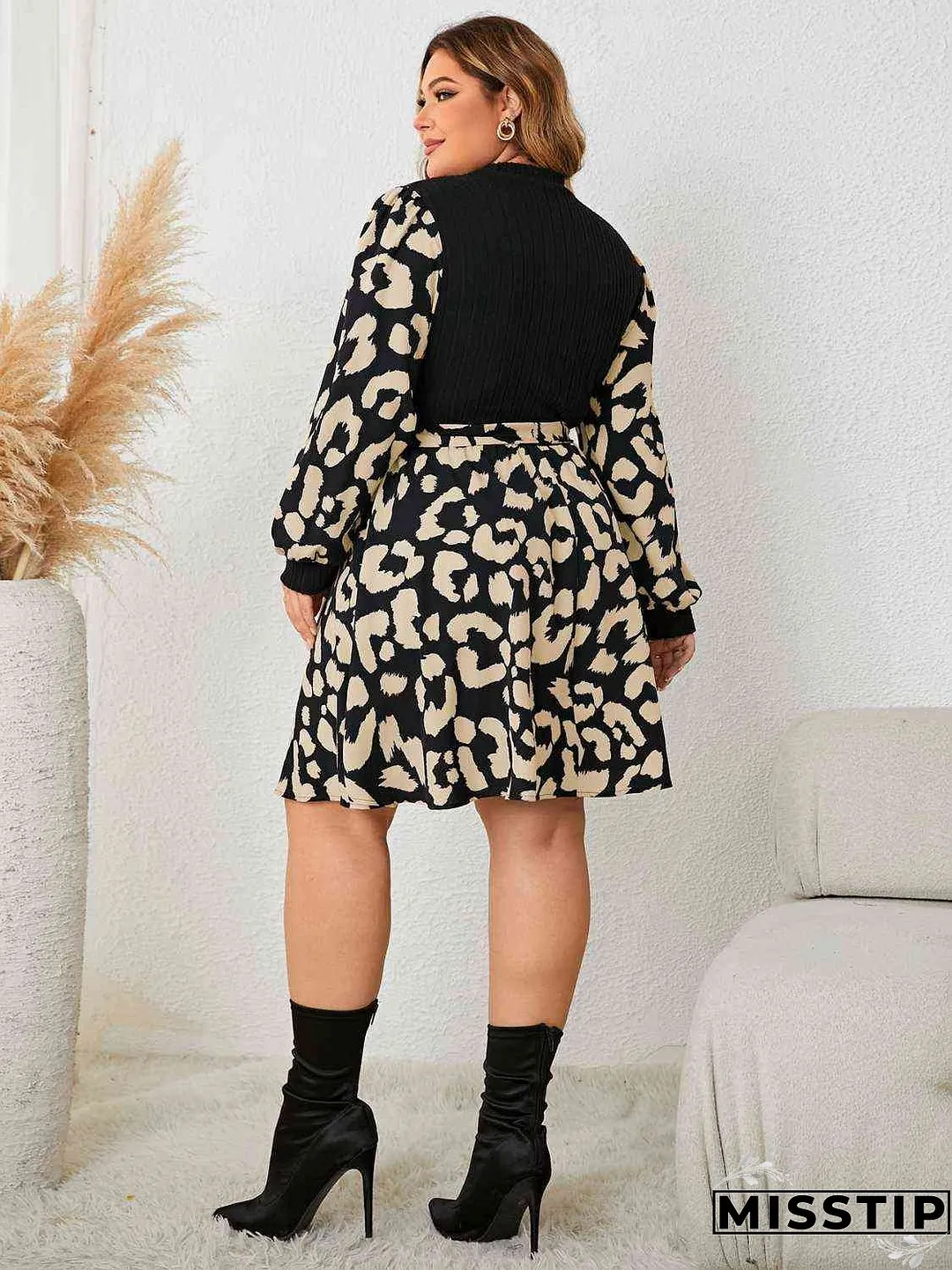 Plus Size Splicing Dress