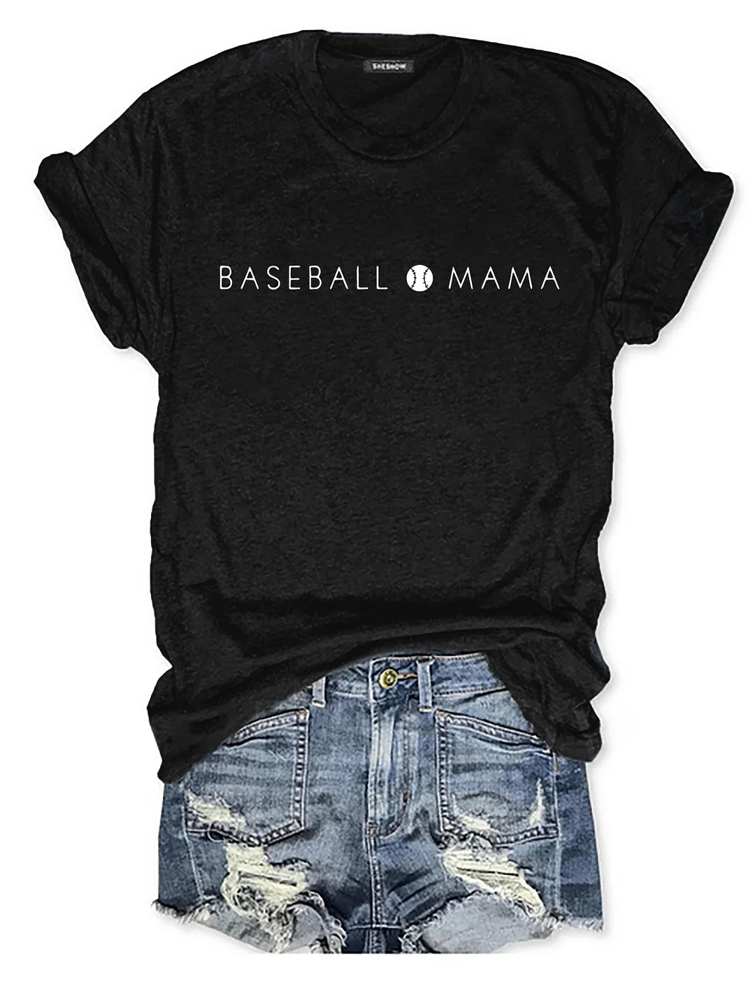 Women's Baseball Mama T-shirt 