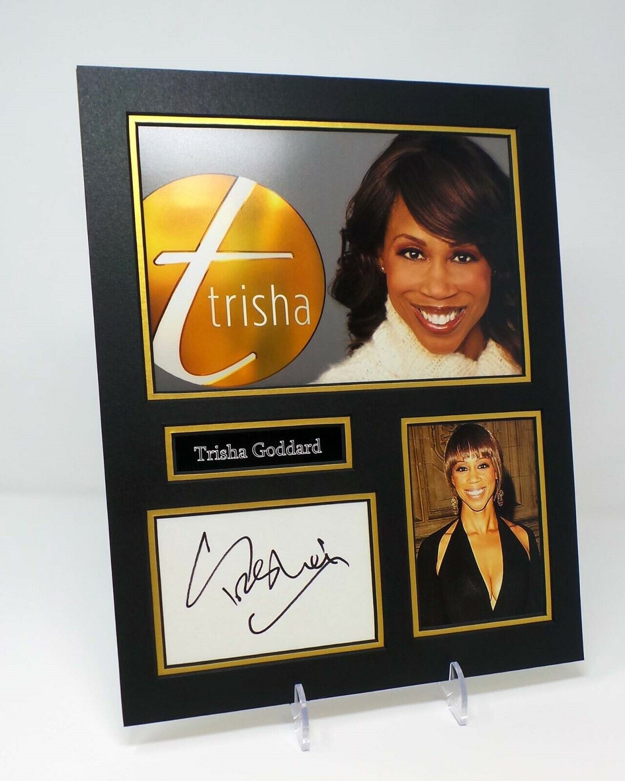 Trisha GODDARD Signed Mounted Photo Poster painting Display AFTAL COA Talk Show Host, Trisha