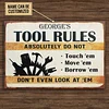 Mechanic Tool Rules Classic Metal Signs Custom Name