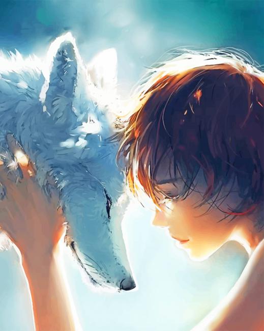 

Wolf And Girl – Paint By Numbers - 40*50CM, 501 Original