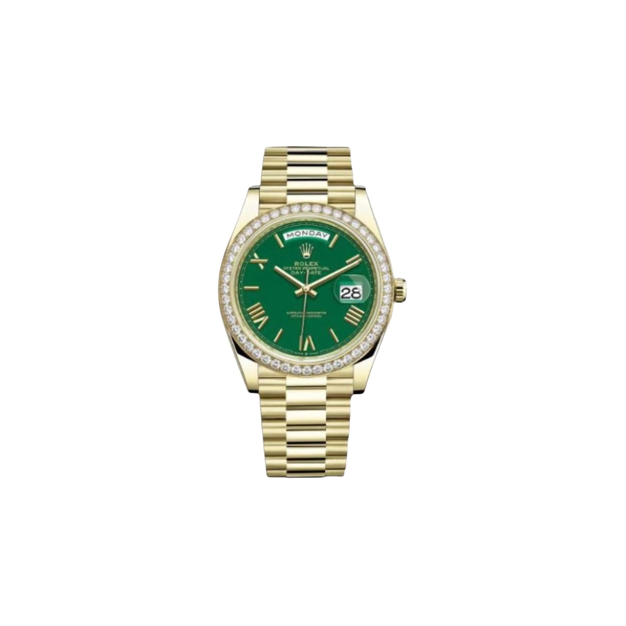 改裝定制 ROLEX 高仿勞力士 星期日曆型 系列 自動機械機芯 40mm 賭桌綠錶盤