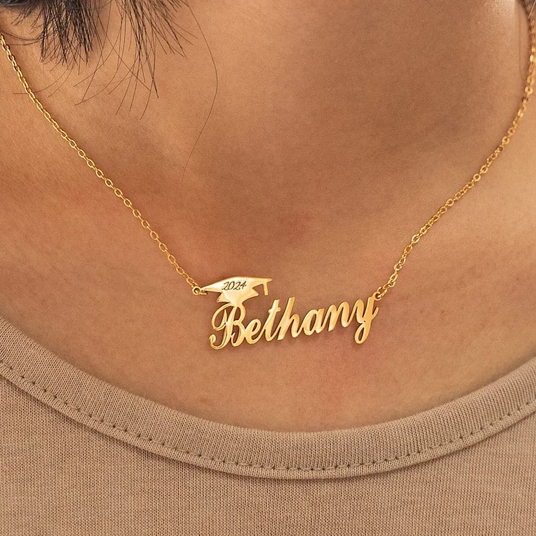 Personalized Graduation Necklace,Bachelor Cap Necklace,Graduation Jewelry for Graduation Students,College Necklace,Memorial Gift for Her