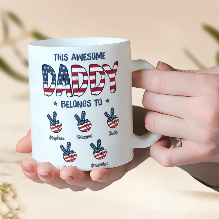 Personalized Ceramic Mug- Gift For Dad Grandpa