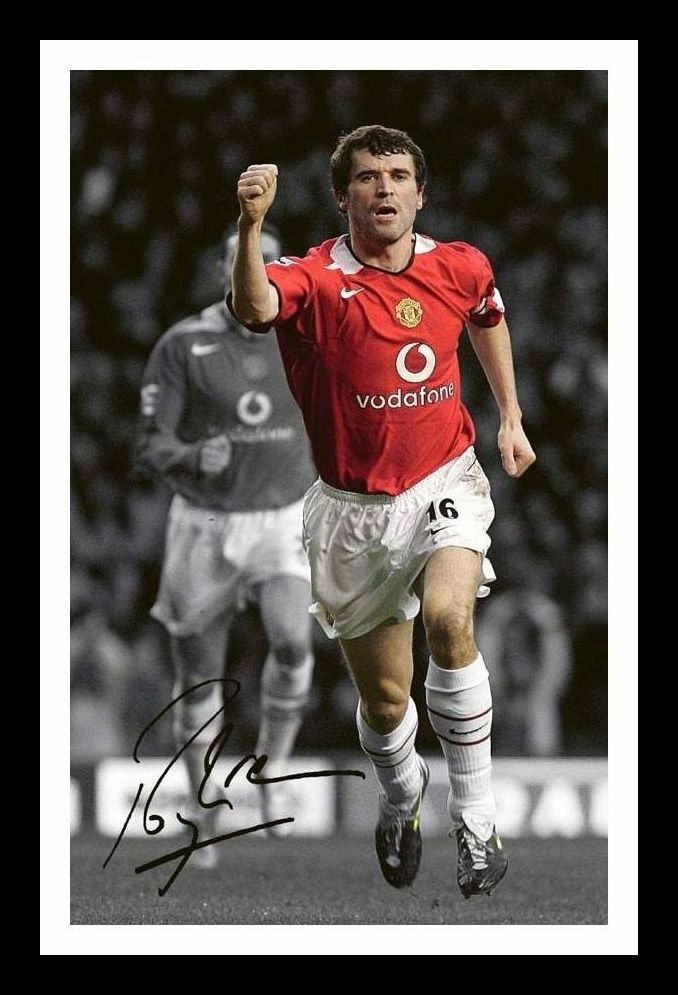 Roy Keane - Manchester United Autograph Signed & Framed Photo Poster painting