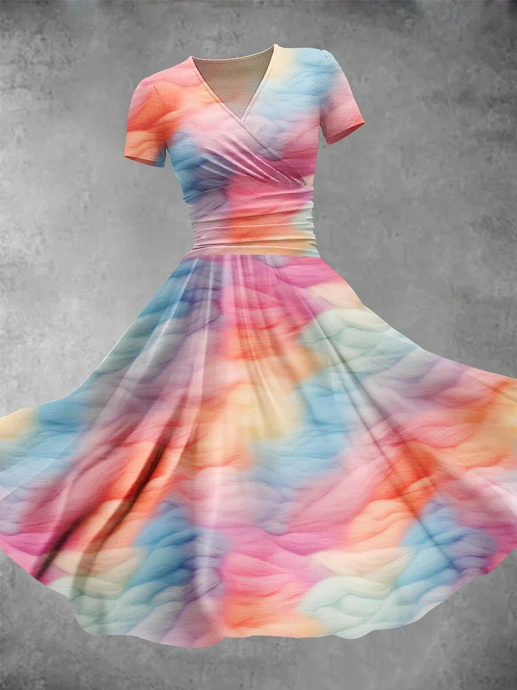 Women's   Gift Rainbow Print Art Design Maxi Dress