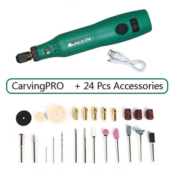 CARVINGPRO, 3.7V Li-ion Variable Speed Electric Drill Set