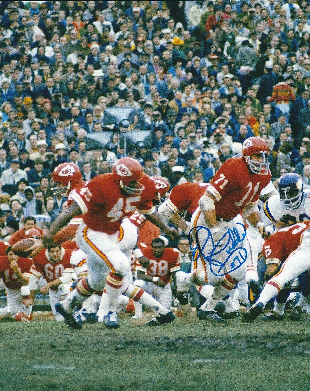 Autographed ED BUDDE Kansas City Chiefs 8x10 Photo Poster painting w/COA