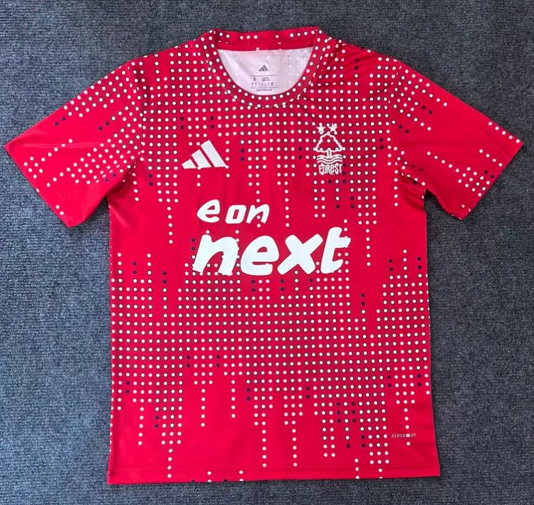 2025-26 Nottingham Forest Pre-match Red Jersey - Fan Edition