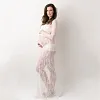 Maternity Photography Long Dress V-neck Maxi Lace Dress