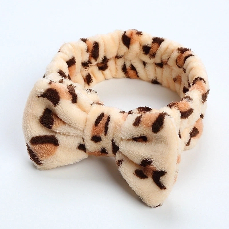 Casual Cute Unisex Bow Knot Leopard Spa Headband