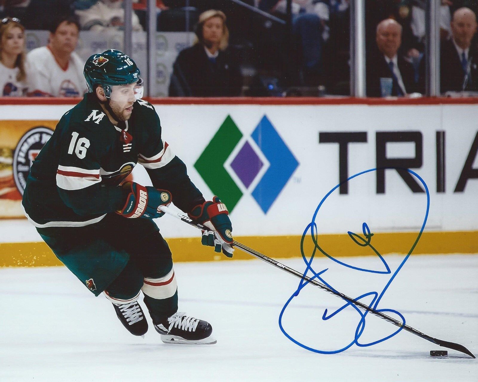 Jason Zucker Signed 8x10 Photo Poster painting Minnesota Wild Autographed COA C