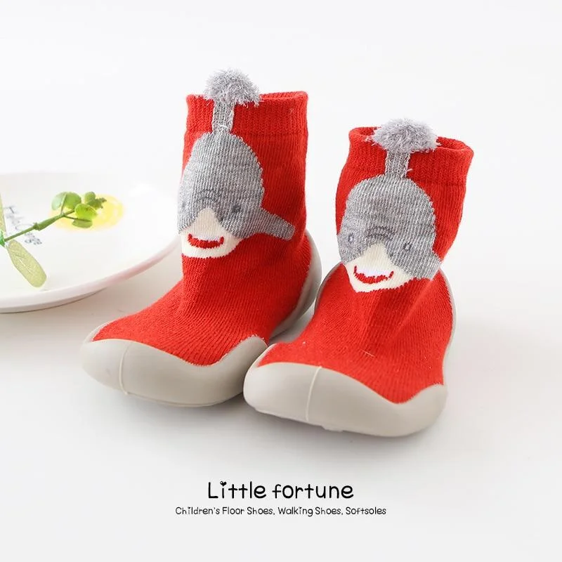 Baby Boy Girl Shoes Autumn Winter Spring Infant Nonslip Sock Kid Soft Rubber Sole Sock Toddler Shoes Anti-slip Floor Socks Shoes