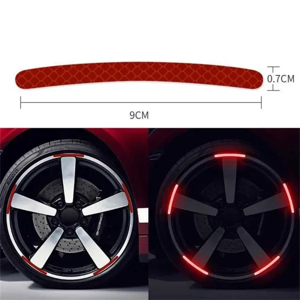 New Universal Car Wheel Hub Sticker Car-styling Accessories Reflective Strips Durable Luminous