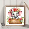 Diamond Painting-DIY Full Round Drill Elephant Mothers Day Slogan