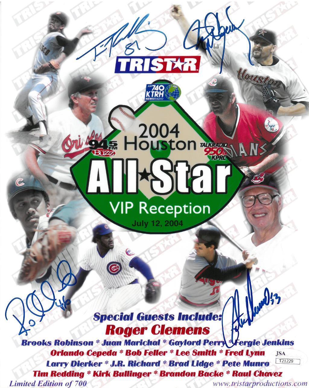 Roger Clemens +3 Signed Autographed 2004 Allstar Game L/E 8x10 Photo Poster painting JSA #T21229