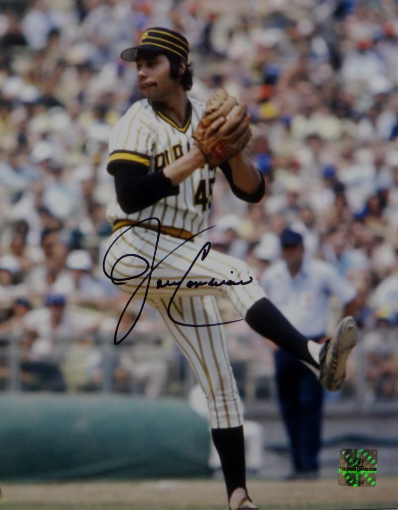 John Candelaria Signed Pittsburgh Pirates 8x10 Pitching Photo Poster painting- Jersey Source Aut