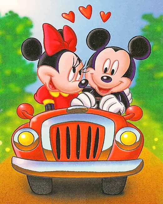 

Mickey Mouse And Minnie Mouse – Paint By Numbers - 40*50CM, 501 Original