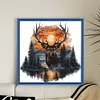 Sunset Deer-11CT Stamped/Counted Cross Stitch 40*40cm/15.75*15.75in tapestrymarket