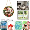 Diamond Painting Snowman Wreath Ornament Hanging Decor 9.45x9.45in