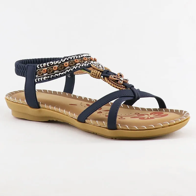 Summer Women Sandals Design holiday Casual Floral sandals for women Comfortable Non Slip Butterfly-knot Platform Sandals women