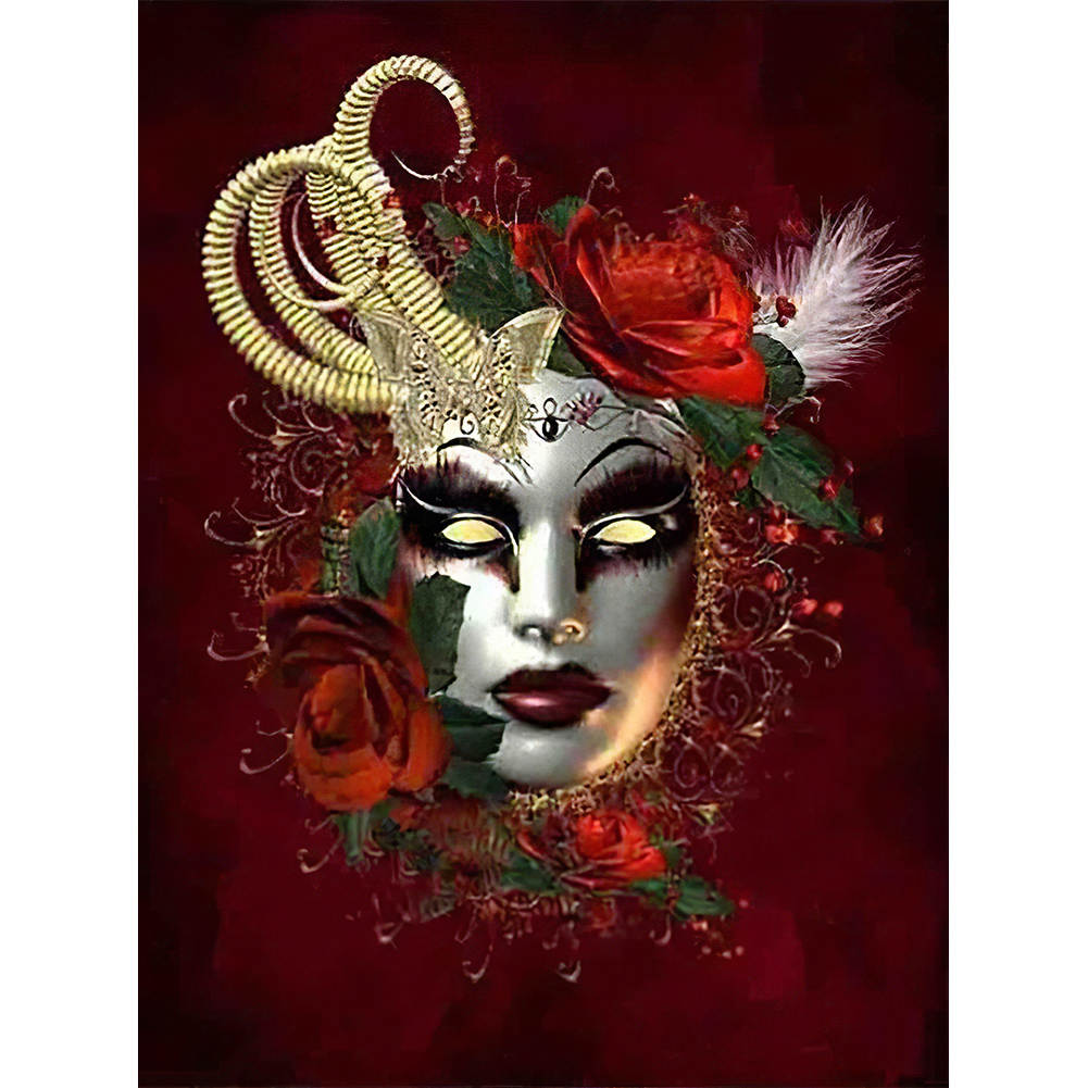 

Flower Mask - Round Drill Diamond Painting - 30*40CM, 501 Original