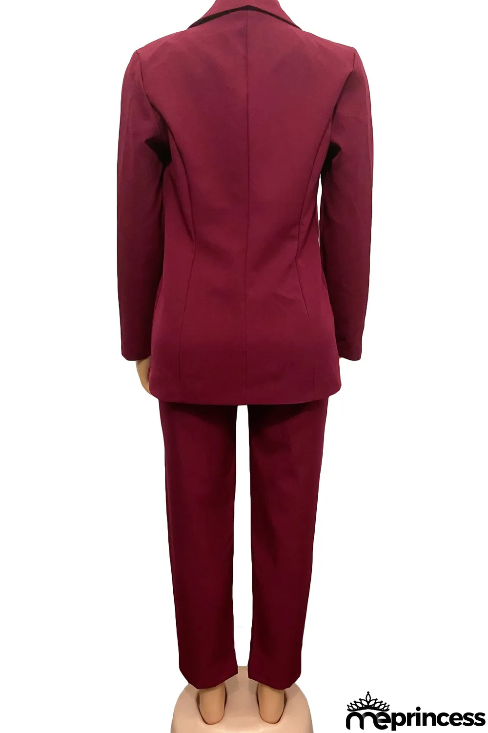 Yellow Fashion Casual Solid Cardigan Pants Turn-back Collar Long Sleeve Two Pieces