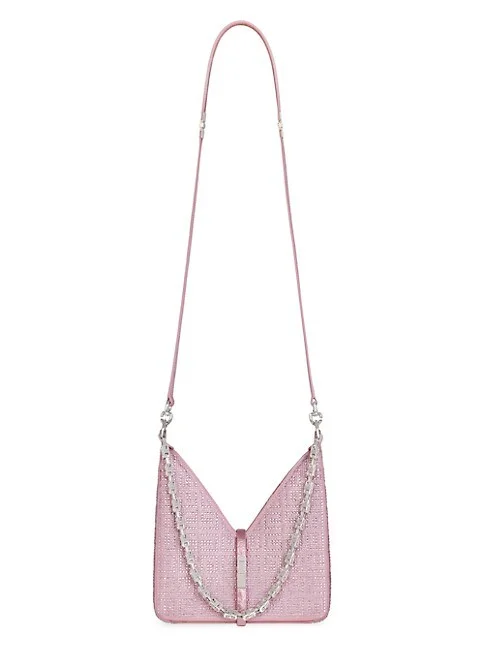 Givenchy Mini Cut Out Bag In 4G Strass With Chain