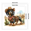 Cowboy Dachshund-11CT Stamped Cross Stitch 40*40cm/15.75*15.75in tapestrymarket