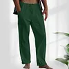 Gioiacombo&trade; Pantaloni da uomo in lino con coulisse