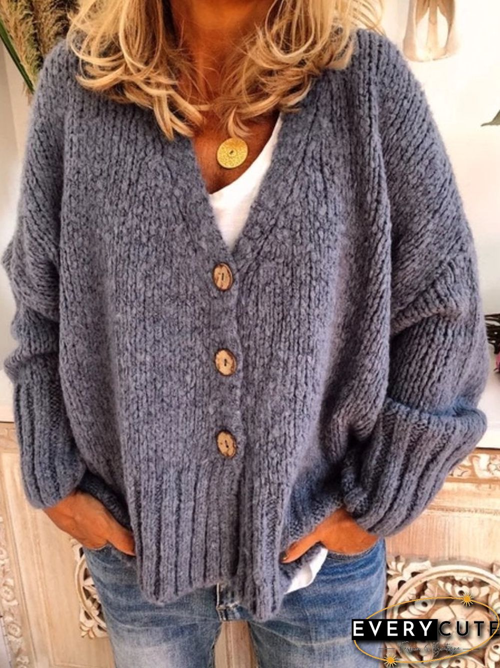 Women Casual Plus Size Sweater Cardigan