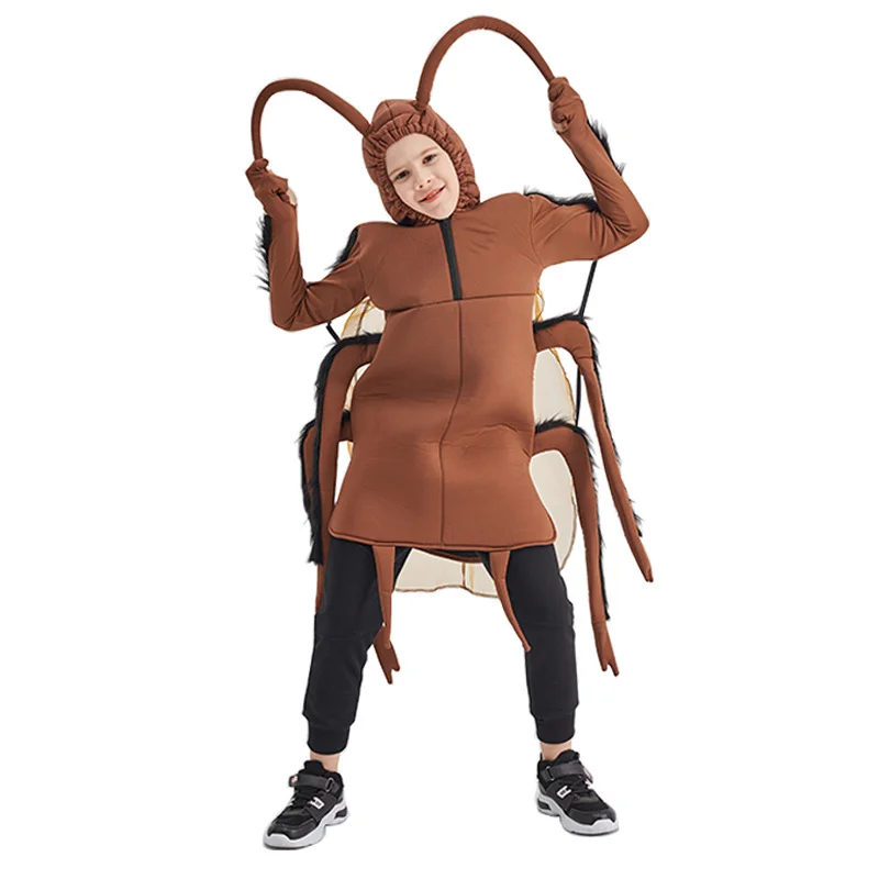 Kids Halloween Costume Funny Performance Costume Cockroach Jumpsuit Carnival Costume Novameme