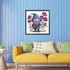 >SALE<5D DIY Partial Special Shaped Drill Diamond Painting Purple Gnome Decor 30x30cm