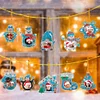 10Pcs Christmas Diamond Painting Photo Frame Hanging Pendant for Xmas Tree