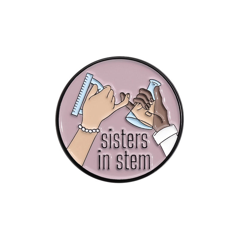 IG Style Pin Geometric Letter Alloy Stoving Varnish Plating Unisex Brooches