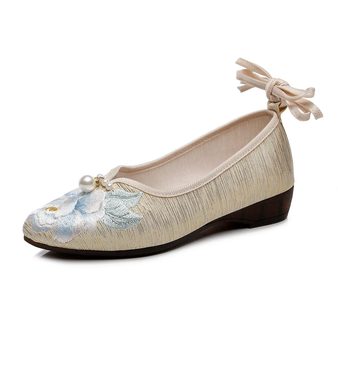 Colourp Colourp Flat Shoes Women Etiquette Pointed Shallow Single Shoes Formal Dress Work Shoes Fashion Embroidered Single Shoes