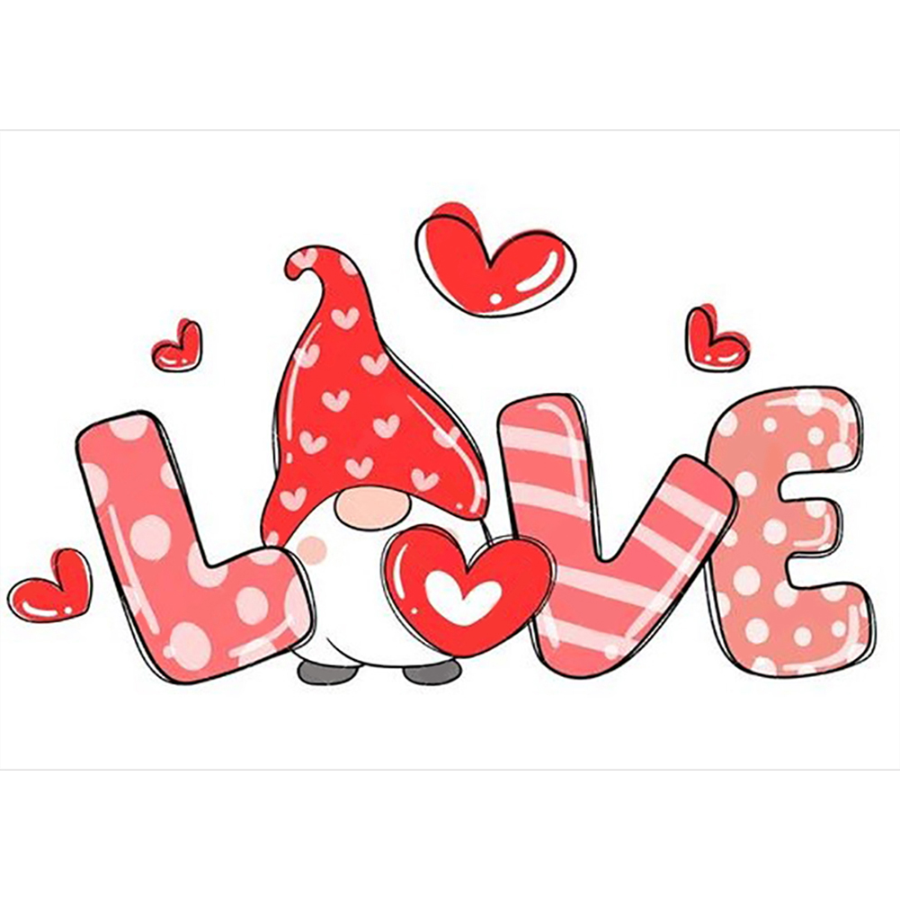 

Love Rhinestone-Round Drill Diamond Painting-40*30CM, 501 Original