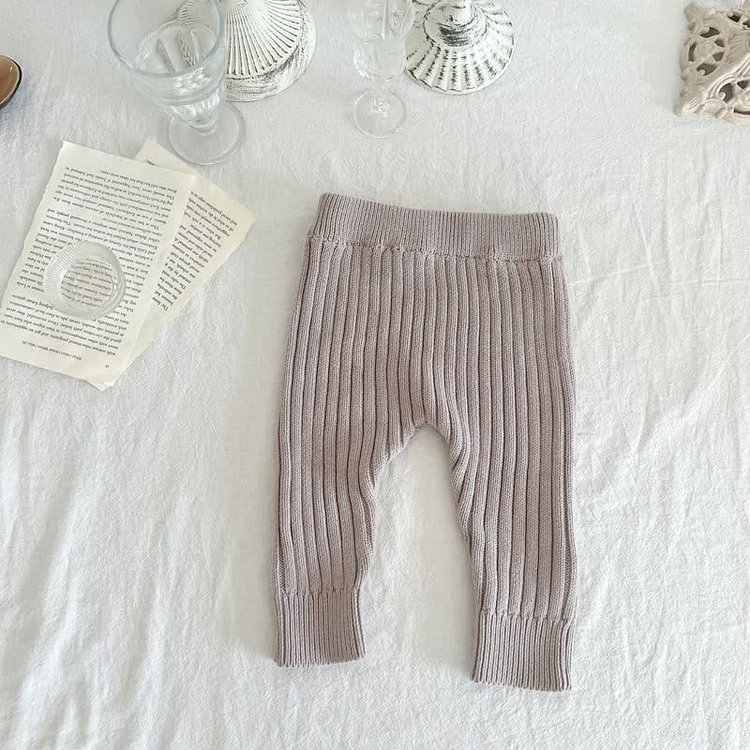 Baby Solid Color Knitted Leggings