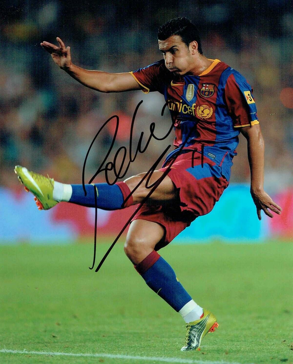 PEDRO Signed Autograph 10x8 Photo Poster painting 2 AFTAL COA Barcelona LaLiga Spain Football