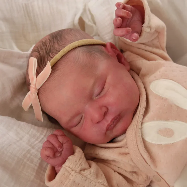  20" Handmade Lifelike Reborn Painted Hair Baby Girl Named Basular - Reborndollsshop®-Reborndollsshop®
