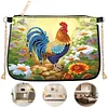 (US Local)Special Shape Rooster 5D DIY Diamond Painting Clutch Bag for Women Girls