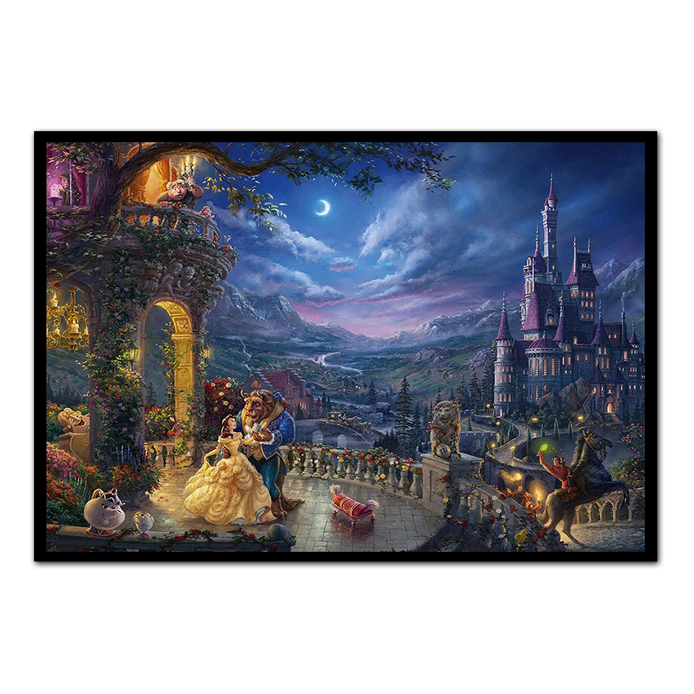 

Beauty Beast - 11CT Counted Cross Stitch - 80*55CM (Big Size), 501 Original