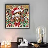 Christmas Cat - Diamond Painting - Partial Special Shaped Drill(Canvas|30*30cm)