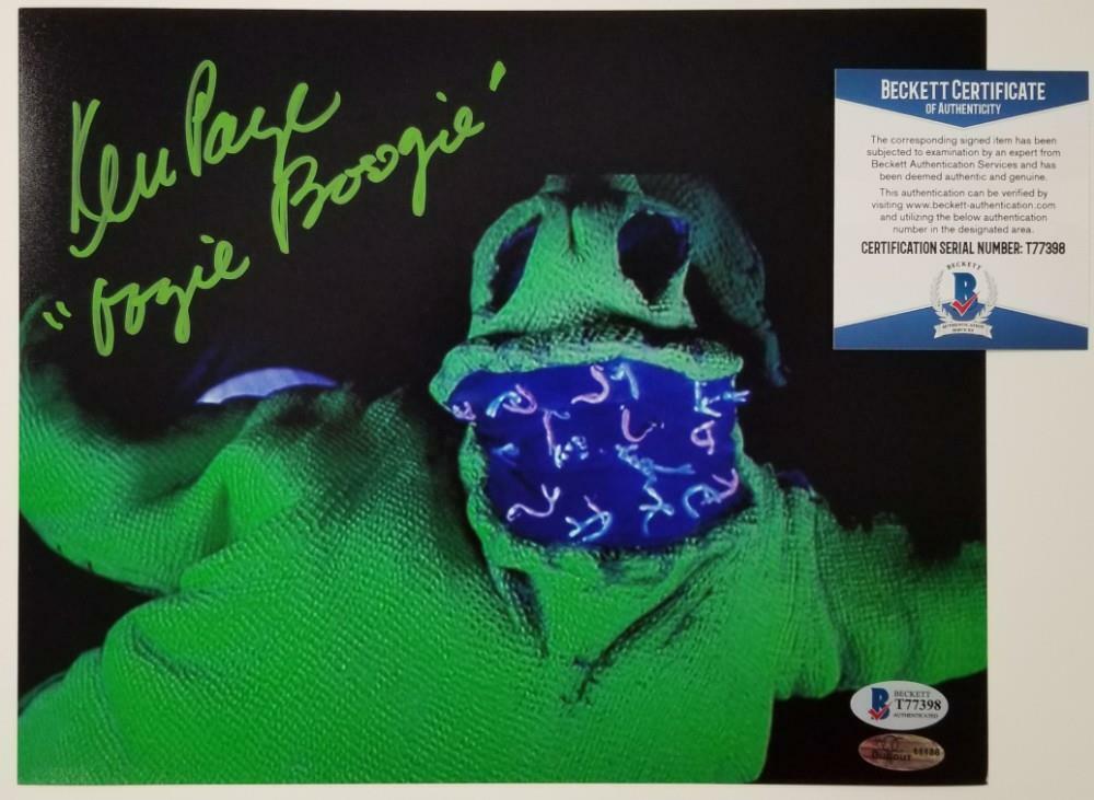 Ken Page signed Nightmare Before Christmas 8x10 Photo Poster painting #1 Oogie Boogie~ BAS COA