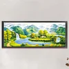 Mountain Stream-11CT Stamped Cross Stitch Silk Thread 150*66cm/59.06*25.98in(Big Size)
