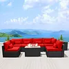 Patio Furniture Sectional Sofa with Gas Fire Pit Table Outdoor Patio Furniture Sets Propane Fire Pit