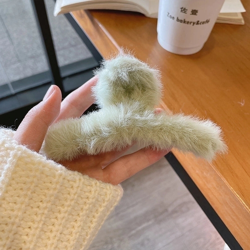 Minimalist Solid Color Arylic Hair Claws 1 Piece