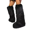 Women's Winter Trendy Y2K Faux Raccoon Fur Long Knee Snow Boots