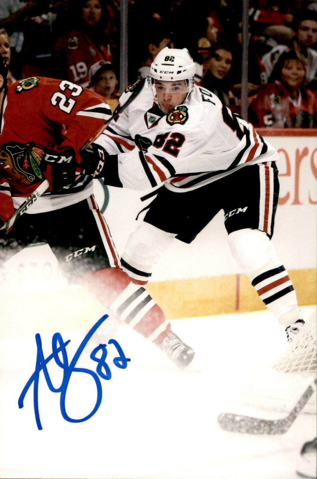 Alexandre Fortin SIGNED 4x6 Photo Poster painting CHICAGO BLACKHAWKS #2