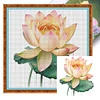 >SALE<Full Embroidery Eco-cotton Thread 11CT Printed Lotus Flower Cross Stitch 40x40cm